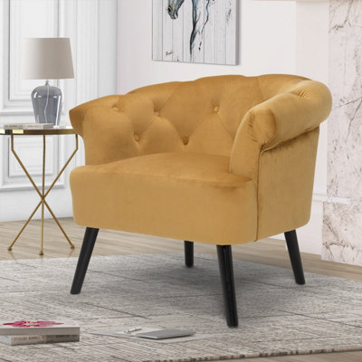 Velvet Gold Sara Bedroom Accent Chair
