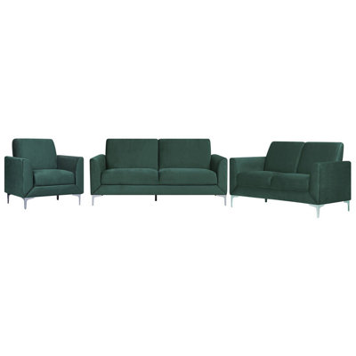 Velvet Living Room Set Green FENES