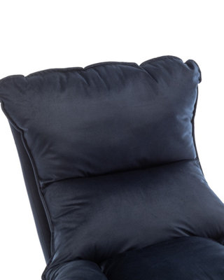 Velvet Navy Blue Pierina Accent Chair