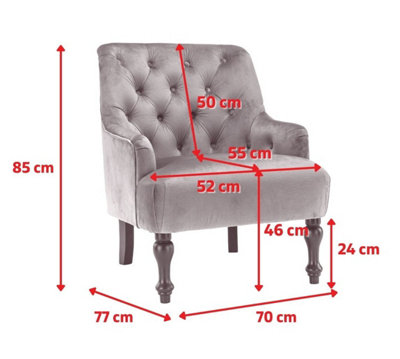 Velvet Orange Armina Accent Chair
