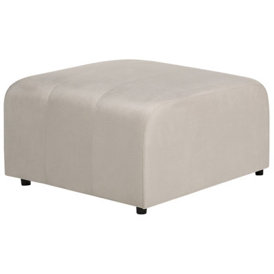 Velvet Ottoman Beige FALSTERBO