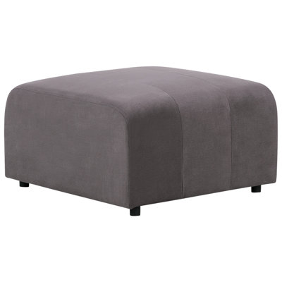 Velvet Ottoman Dark Grey FALSTERBO