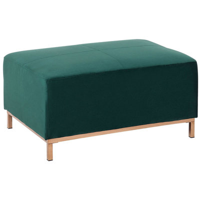 Velvet Ottoman Emerald Green OSLO