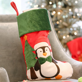 Velvet Penguin Xmas Tree Decoration Christmas Gift Bag Christmas Stocking