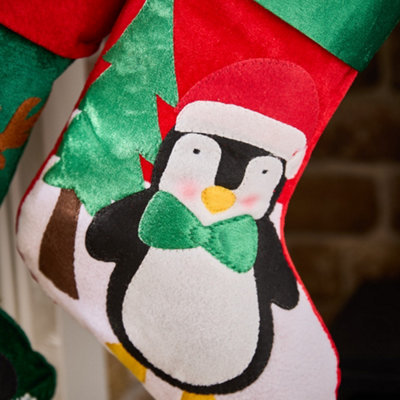 Velvet Penguin Xmas Tree Decoration Christmas Gift Bag Christmas Stocking - 3