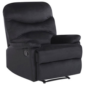 Velvet Recliner Chair Black ESLOV