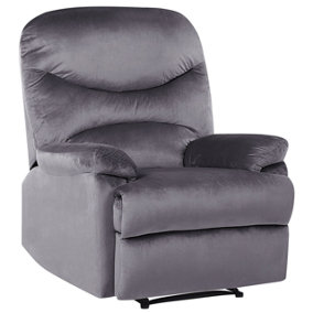 Velvet Recliner Chair Grey ESLOV