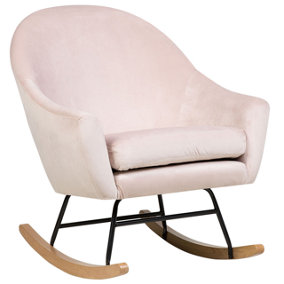 Velvet Rocking Chair Pink OXIE