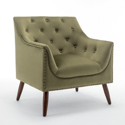Velvet Sage Green Franca Accent Chair — free download