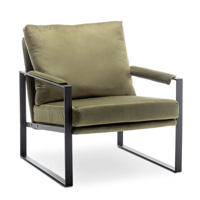 Velvet Sage Green Graziana Accent Chair