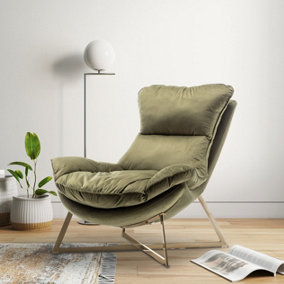 Velvet Sage Green Pierina Accent Chair