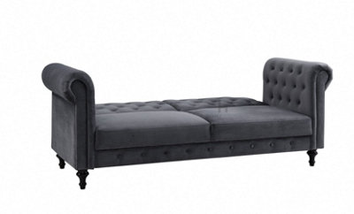 Black deals button sofa