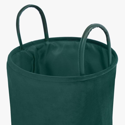 Velvet Storage Basket Hamper Clothes Toys Organiser Fabric Bag