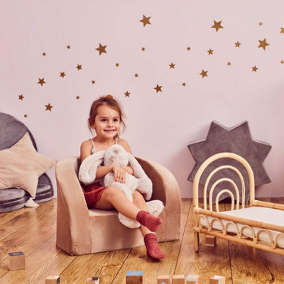 Velvet Toddlers Armchair - Gold