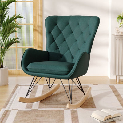 Dark green store glider chair