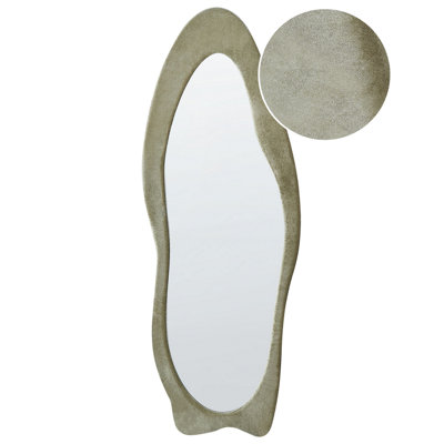 Velvet Wall Mirror 160 cm Olive Green REIGNY