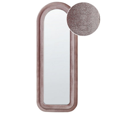 Velvet Wall Mirror 160 cm Pink CULAN