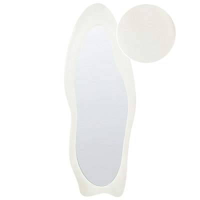 Velvet Wall Mirror 160 cm White REIGNY