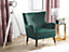 Velvet Wingback Chair Emerald Green VARBERG