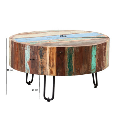 Drum shaped end deals table