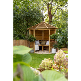 Venetian Wooden Garden Corner Arbour