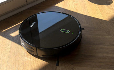 Venga VG RVC 3001 BK Robot Vacuum Cleaner, Super-Thin,1600Pa Gyroscope Navigation with App,Suction, Cleaner with Mop