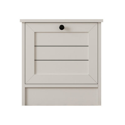 VENICE 1 Door Bedside Table White