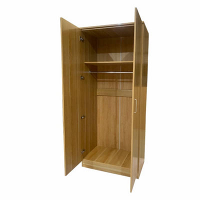 VENICE 2 door oak 80cm wide wardrobe