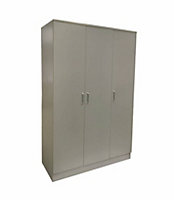 VENICE 3 door grey 120cm wide wardrobe