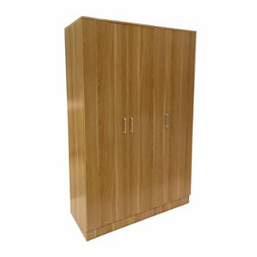 VENICE 3 door oak 120cm wide wardrobe