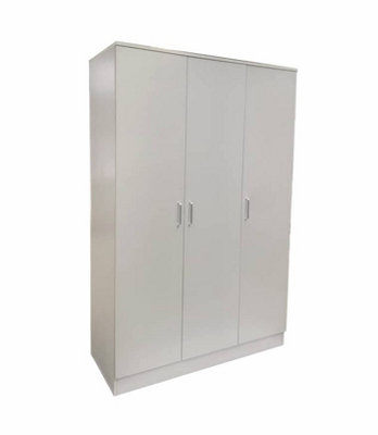 VENICE 3 door White 120cm Wide Wardrobe