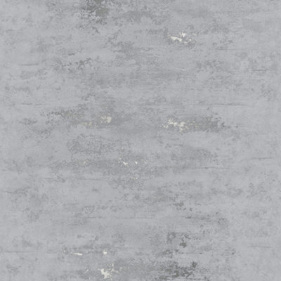 Venice Industrial Metallic Wallpaper In Grey And Silver