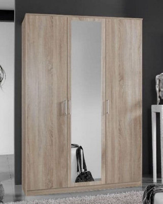 Venice Oak Effect 3 Door Wardrobe