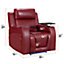 Venice Series One Electric Recliner Chair & Cinema Seat in Red Leather Aire