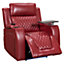 Venice Series One Electric Recliner Chair & Cinema Seat in Red Leather Aire
