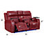 Venice Series Two 3+2 Smart Electric Recliner Cinema Sofa Set in Red Leather Aire