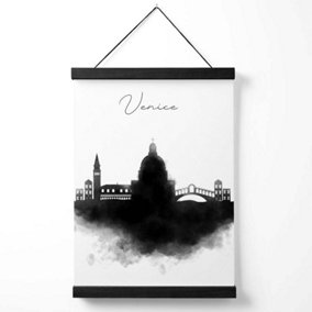 Venice Watercolour Skyline City Medium Poster with Black Hanger