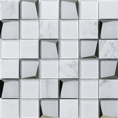 VENIZIA WHITE MOSAIC TILE SHEET