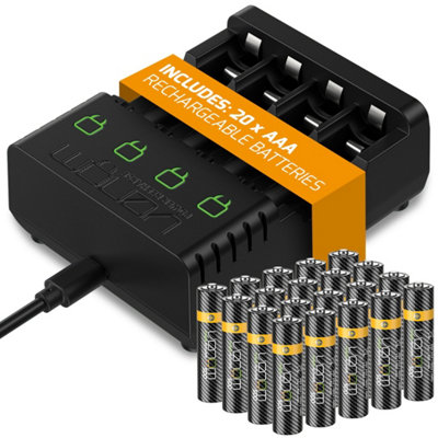 Venom Battery Charging Dock plus 20 x Rechargeable AAA Batteries