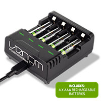 Venom Battery Charging Dock plus 4 x AAA 800mAh Rechargeable Batteries