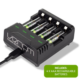 Venom Battery Charging Dock plus 4 x AAA 800mAh Rechargeable Batteries