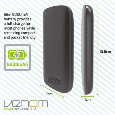 Venom Magnetic Power Bank, 5000mAh Fast Charge, MagSafe Compatible