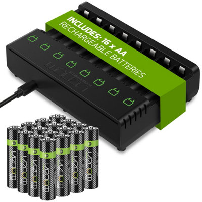 Venom Rechargeable AA Batteries & Charging Dock Includes 16 x 2100mAh