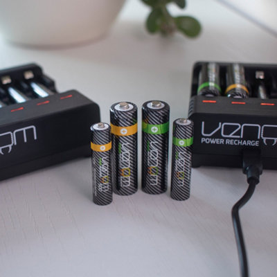 Venom Wiederaufladbare AA-Akkus – 1000 MAh, 1,2 V, NiMH, 10 Stück, Bis Zu 500 Ladezyklen