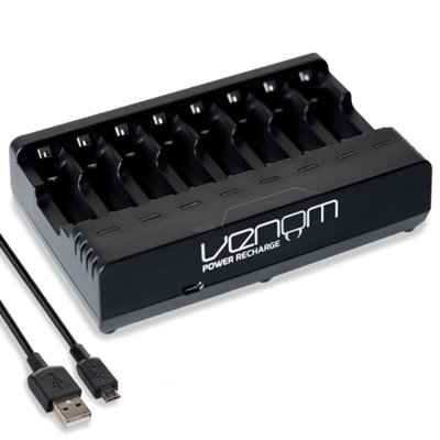 Venom Rechargeable AA Batteries & Charging Dock - Includes 24 x 2100mAh Batteries