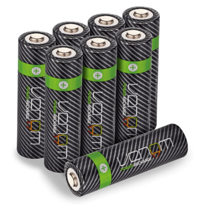 Venom Rechargeable AA Batteries & Charging Dock - Includes 8 x 2100mAh Batteries