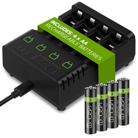 Venom Rechargeable AA Batteries plus Charging Dock (Includes 4 x High Capacity AA Batteries)