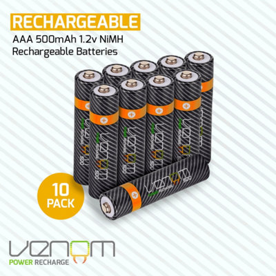 Venom Rechargeable AAA Batteries 10 Pack