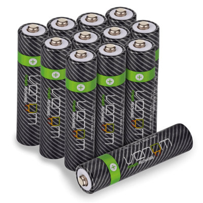 Venom Rechargeable AAA Batteries - 800mAh High Capacity - Pack of 12