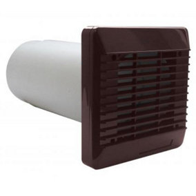 Vent Axia 254100 Wall Duct & Grille Vent Kit 100mm / 4 Inch (Brown)